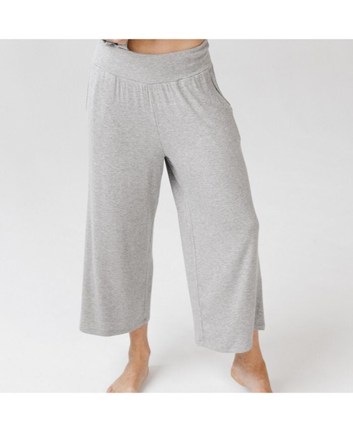 

Женские капри ребристой вязки из вискозы Bamboo Lounge Cozy Earth, цвет Grey