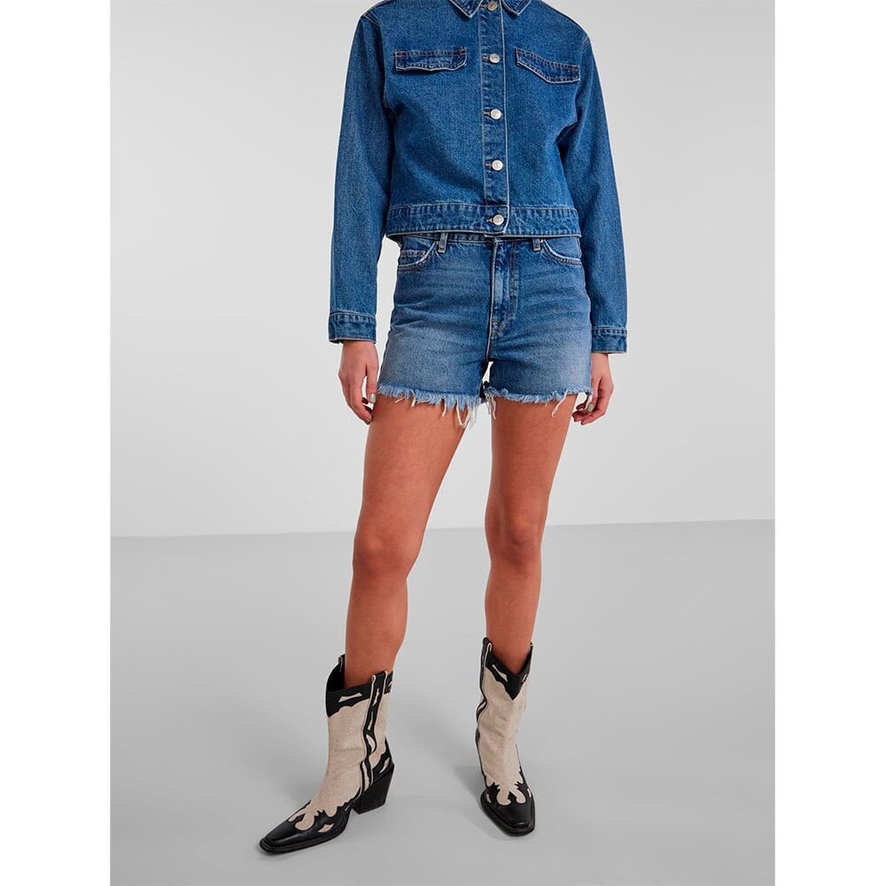 

Джинсовые шорты Pieces Tulla High Waist, синий