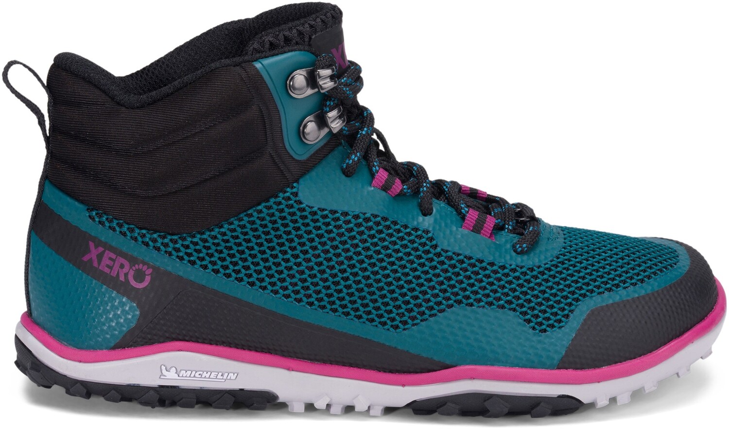

Походные женские ботинки Xero Shoes Scrambler Mid, сине-зеленый