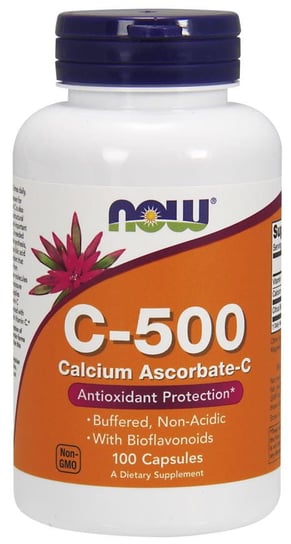NOW Foods Витамин C-500 аскорбат кальция 100 капсул Inna marka