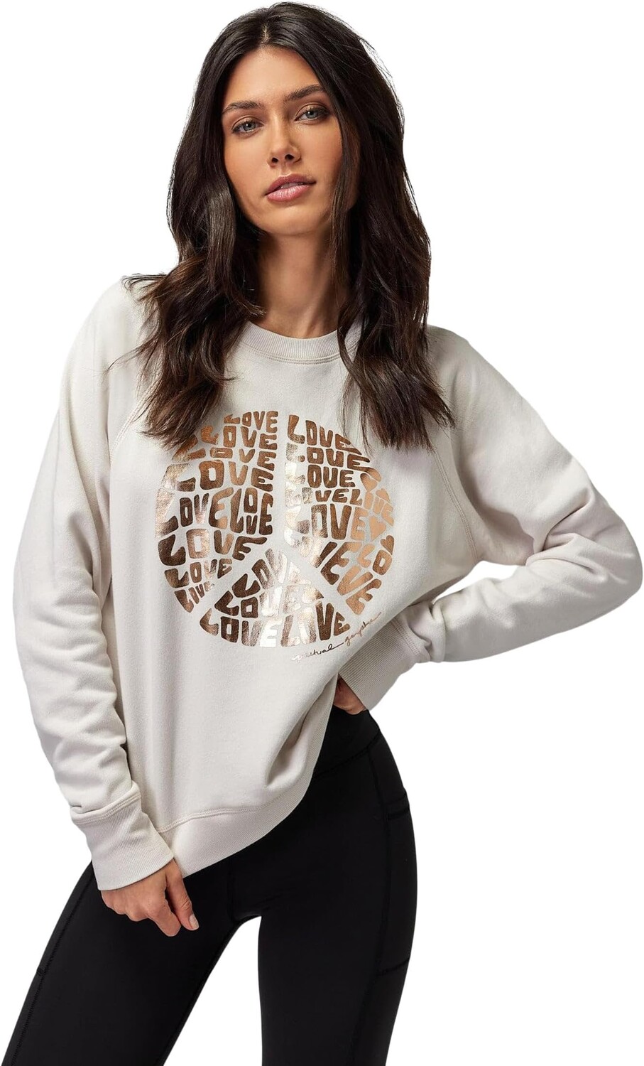 

Толстовка Love Peace Bridget Raglan Spiritual Gangster, цвет White Sand
