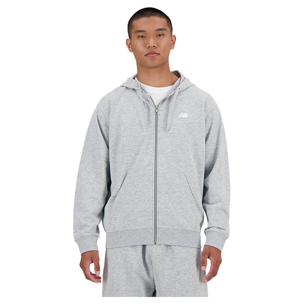 

Толстовка New Balance Sport Essentials Logo French Terry Full Zip, серый