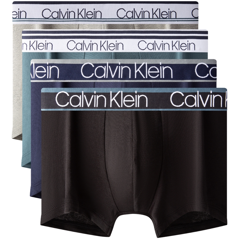 

Мужские трусы Calvin Klein, цвет 965 - Coconut Grey/Space Black/Pale Green/Navy Blue