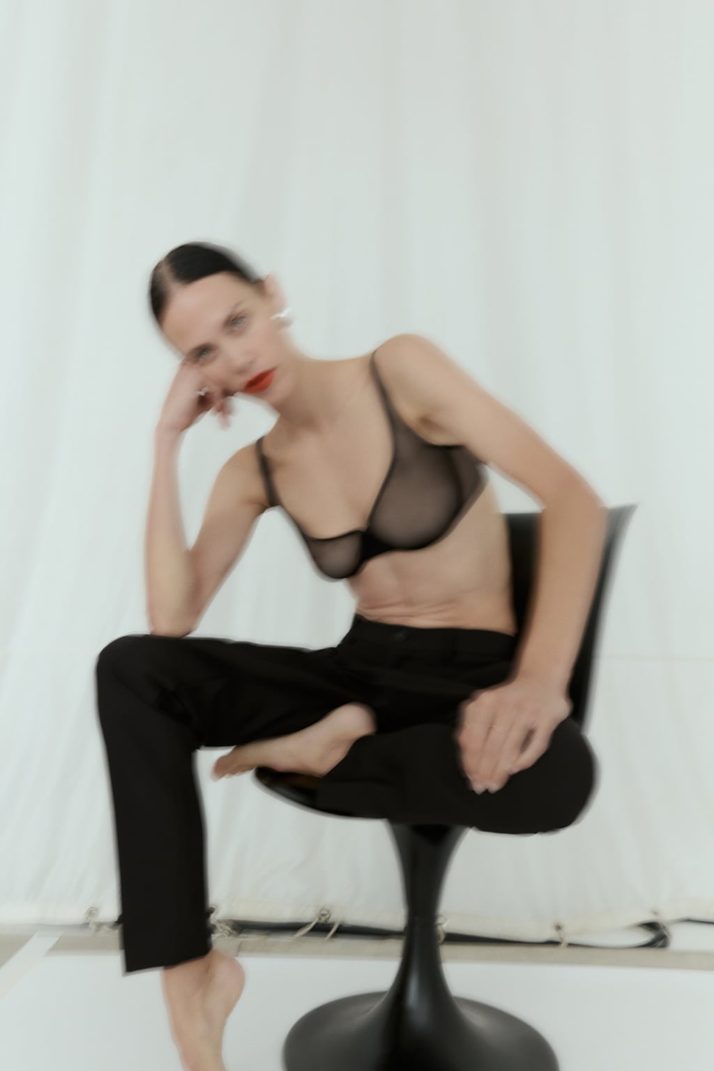 

Классические трусы из сетки ZARA, черный