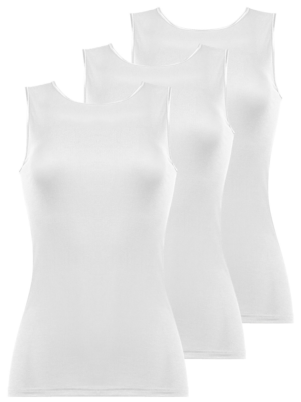 Майка Nina von C. 3er Pack Shirt ohne Arm, белый