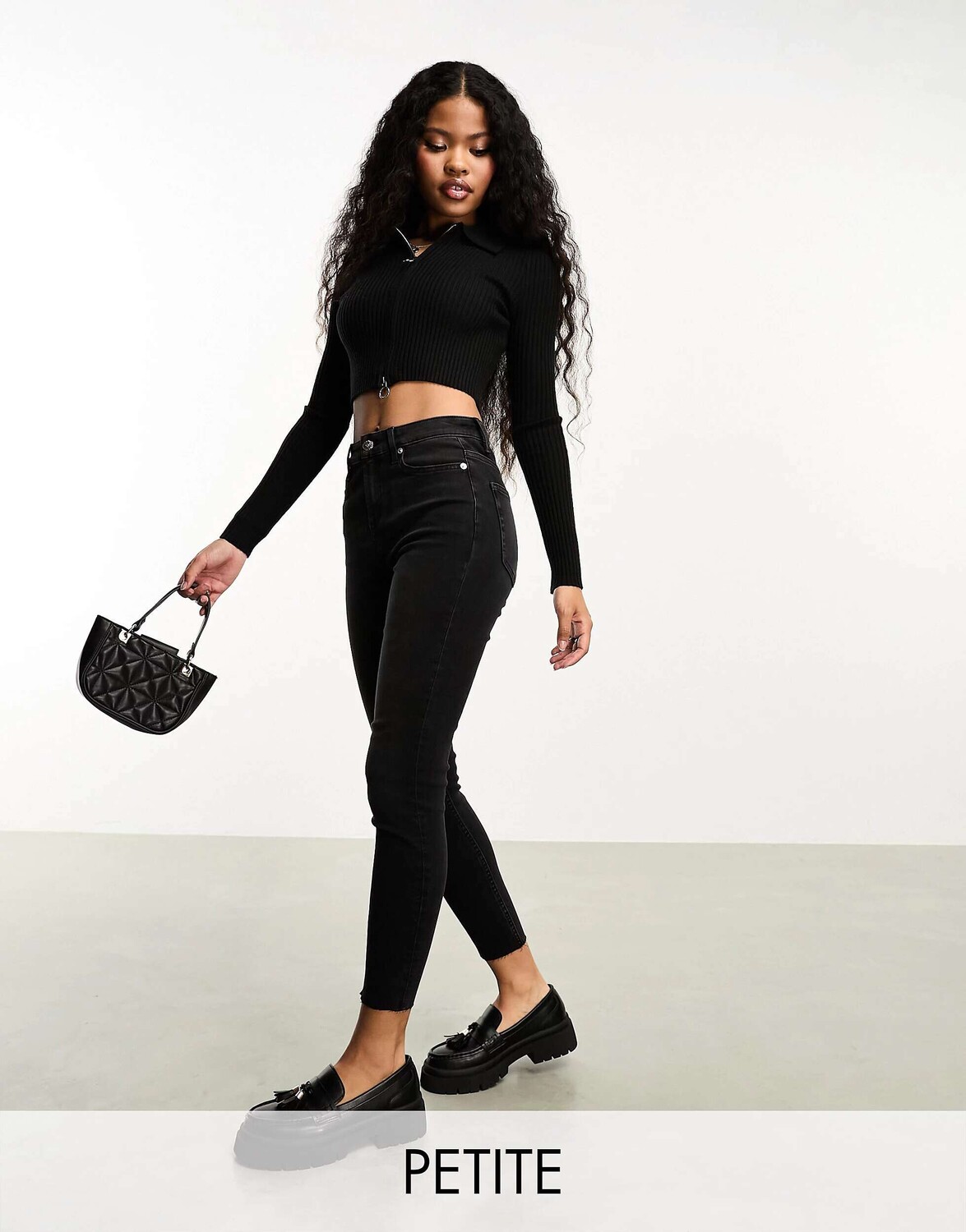 

Черные джинсы скинни Miss Selfridge Petite