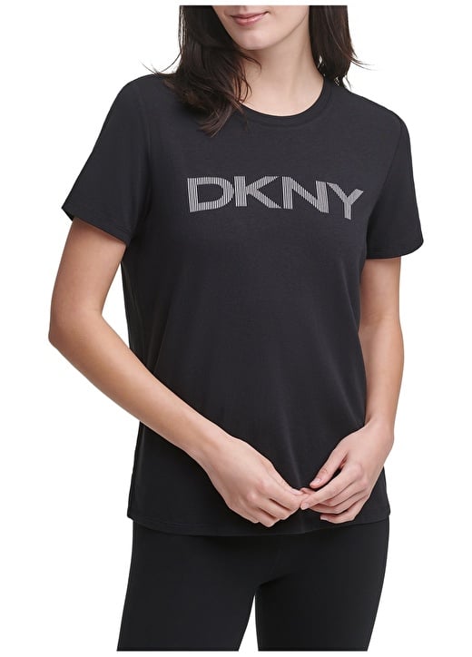 

Черная женская футболка с круглым вырезом Dkny Jeans, Черный