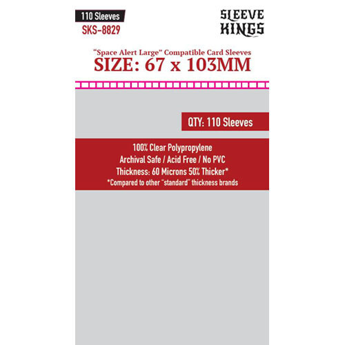 

Карточная игра Sleeve Kings Sleeve Kings: Space Alert Large Compatible Sleeves (67x103mm) (110)