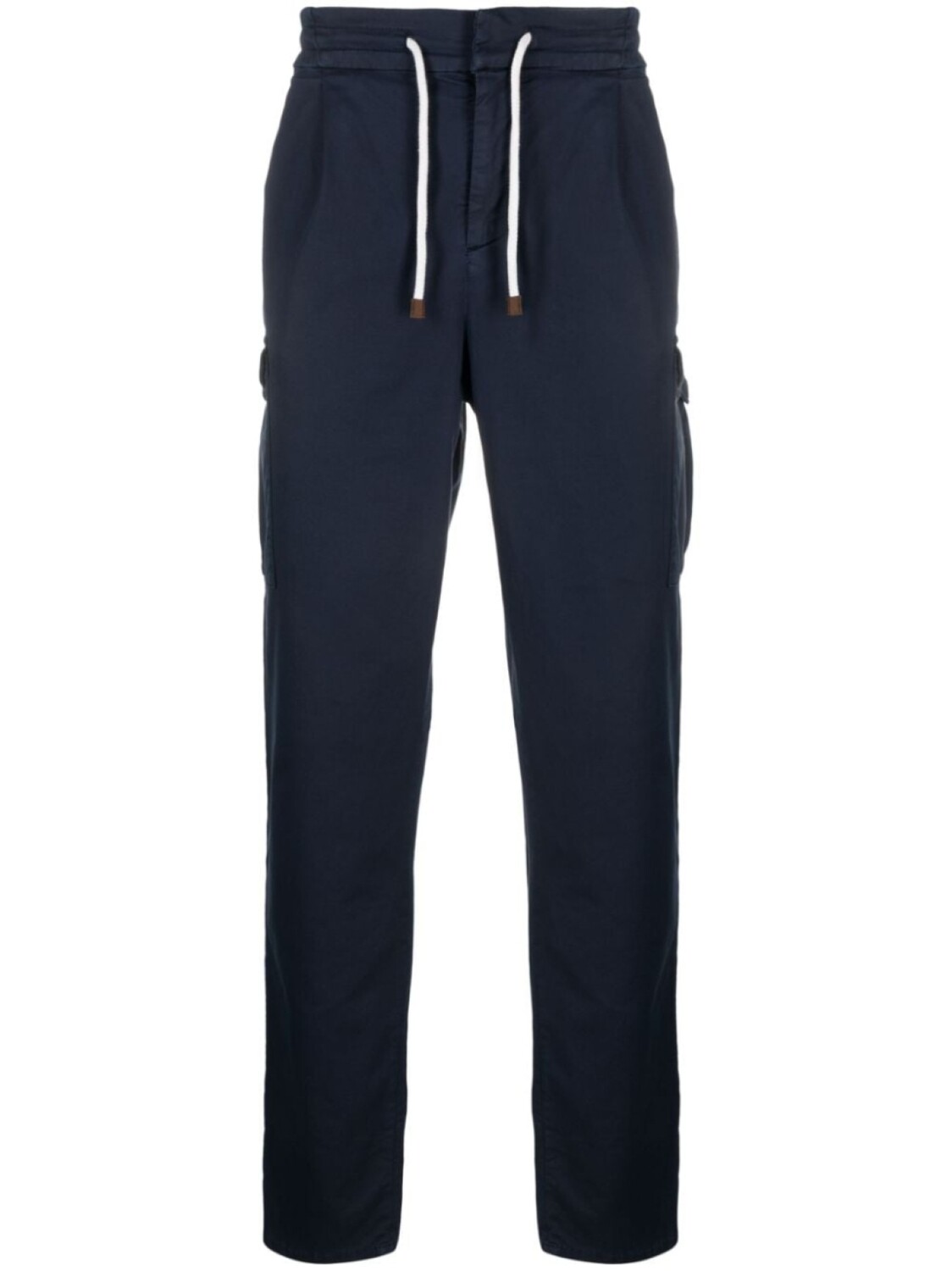 

Brunello Cucinelli прямые брюки с кулиской, синий