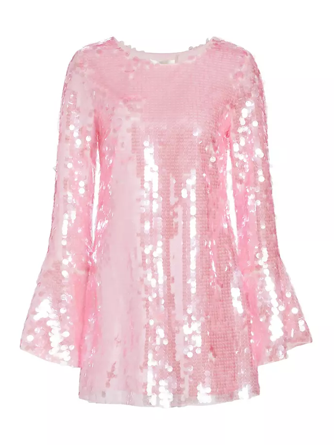 

Мини-платье Annabella с пайетками Loveshackfancy, цвет sheer pink
