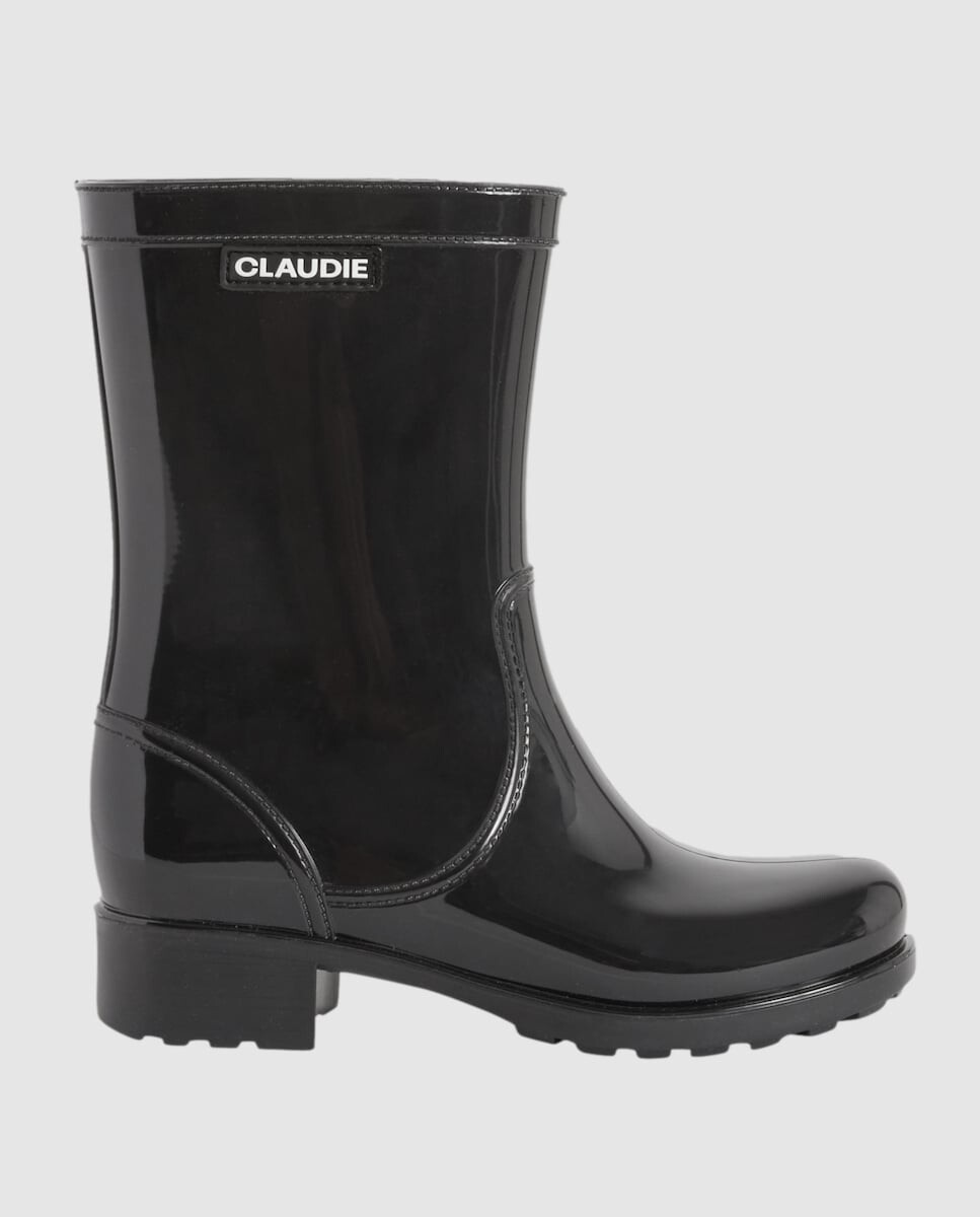 

Блестящие черные женские резиновые сапоги Claudie Pierlot, черный