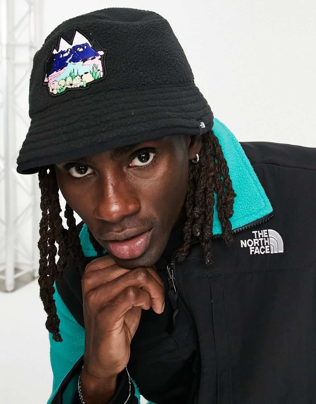 

Черная флисовая шляпа-ведро The North Face x Alfie Kungu Fleeski