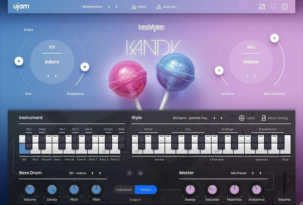 

UJAM Beatmaker Kandy Pop Beat Creation Программное обеспечение