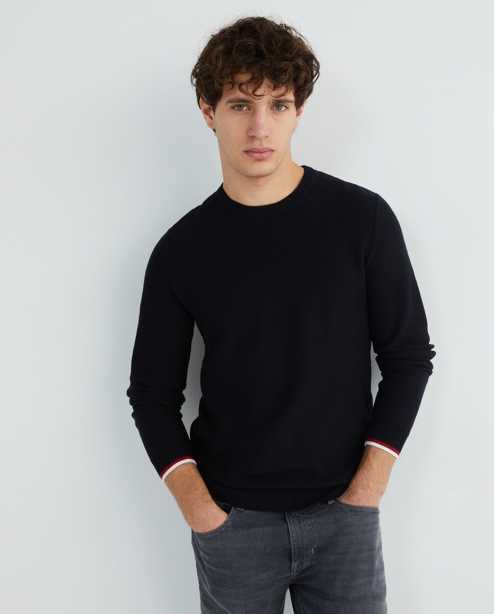 

Мужской хлопковый свитер Jack & Jones, синий
