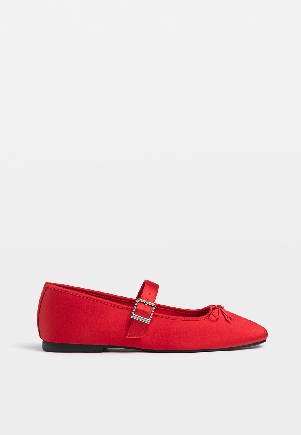 

Балетки с завязкой и ремешком Stradivarius, красный