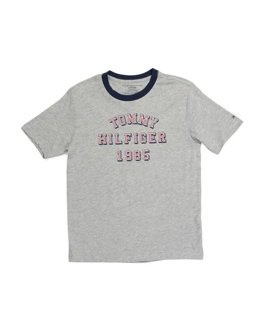 

Футболка с короткими рукавами Big Boys 1985 Ringer Tommy Hilfiger, серый