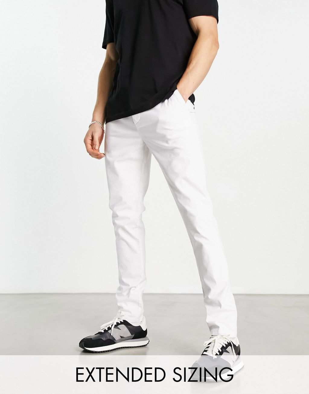 

Белые чиносы скинни ASOS DESIGN