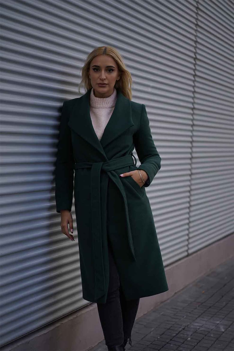Пальто из шерсти и пояса Innes Atelier, зеленый