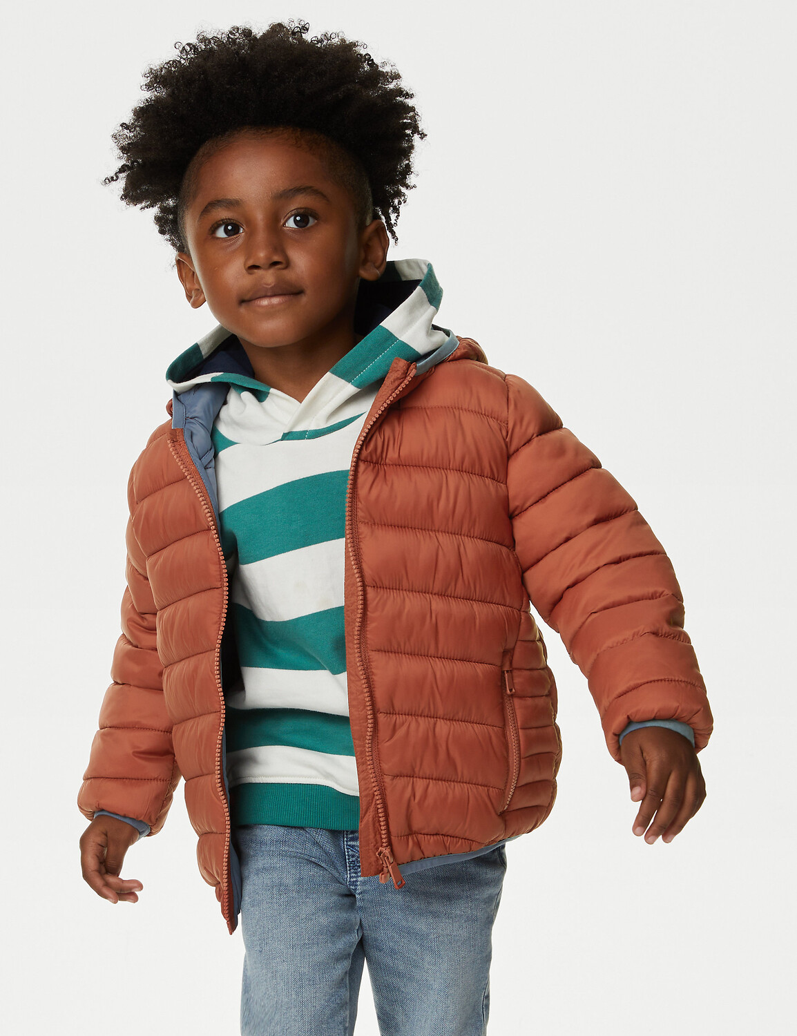 

Легкая стеганая куртка Stormwear (2–8 лет) Marks & Spencer, медь