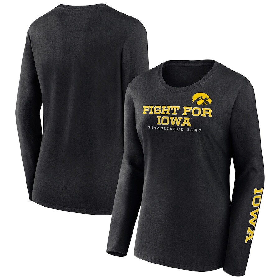 

Футболка с длинным рукавом Fanatics Branded Iowa Hawkeyes, черный