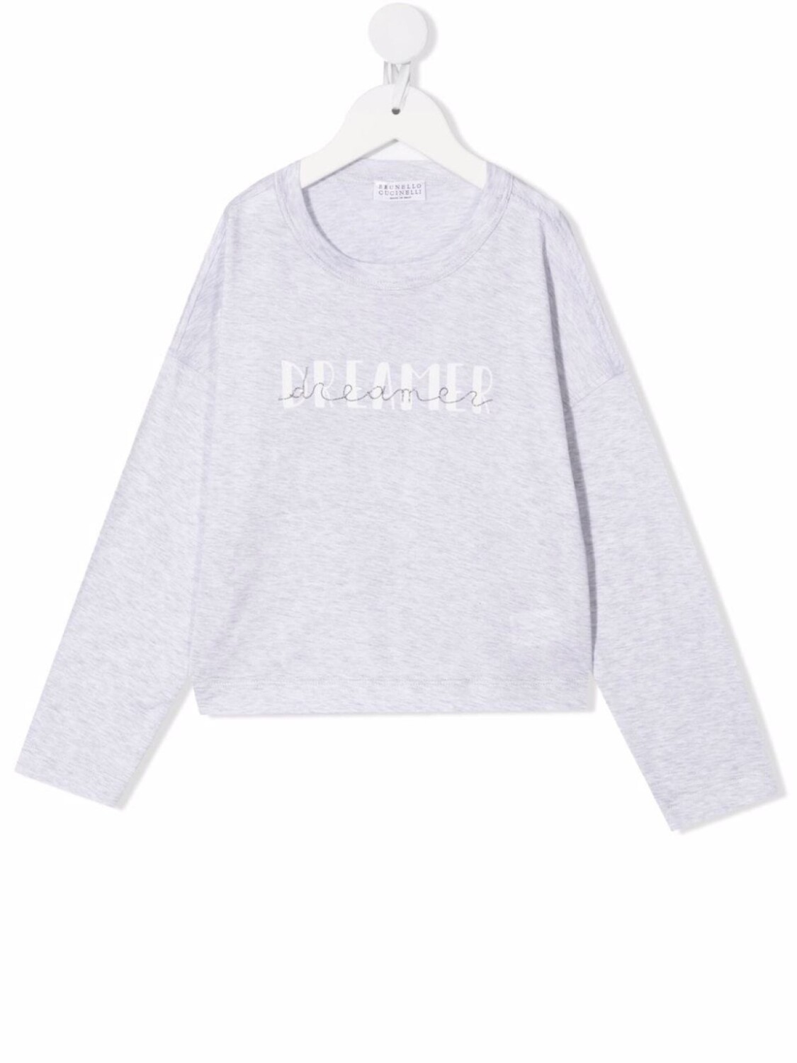 

Brunello Cucinelli Kids толстовка с логотипом, серый