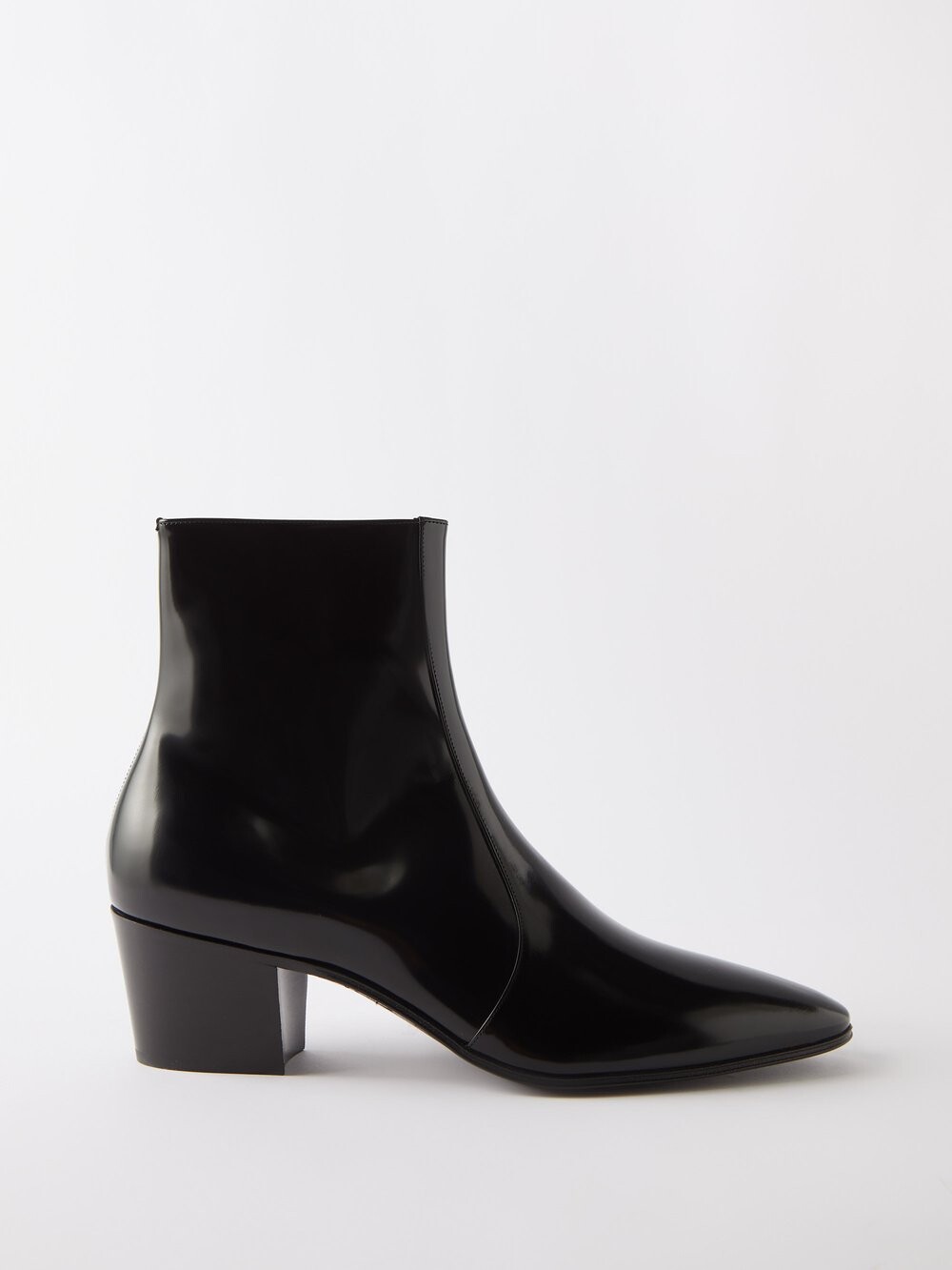 

Кожаные ботинки vassili 60 на молнии Saint Laurent, черный