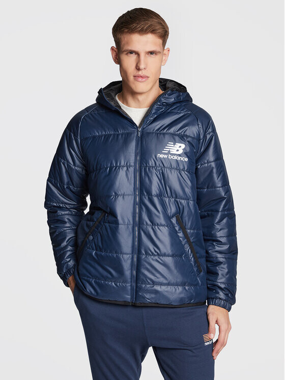 

Пуховик свободного кроя New Balance, синий