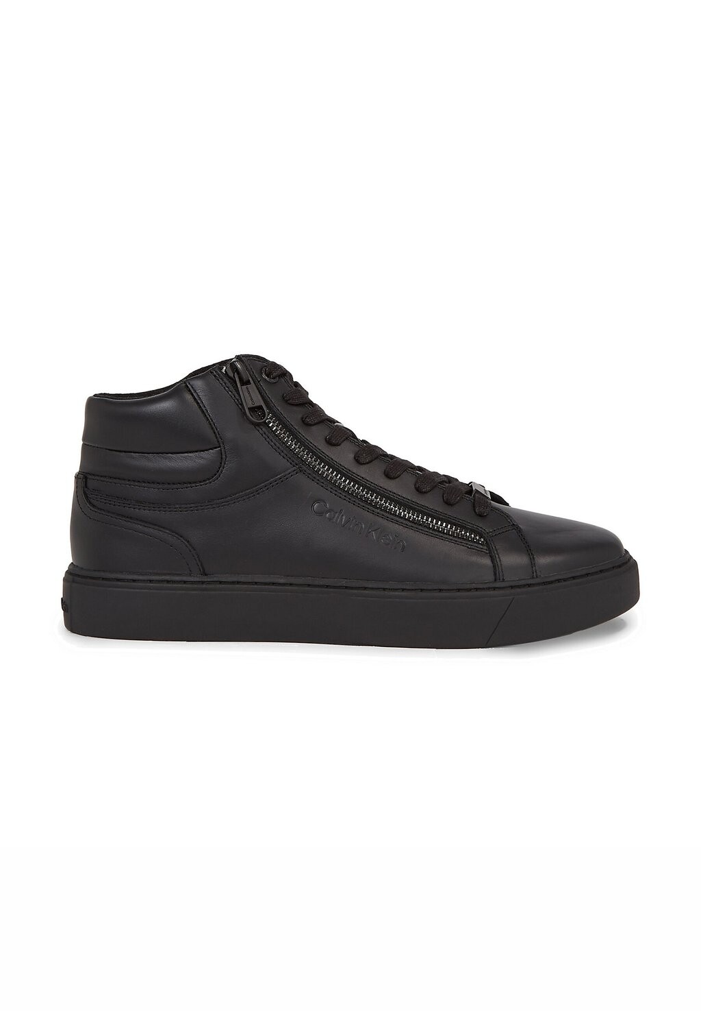 

Высокие кроссовки Calvin Klein W ZIP RUBB, цвет triple black