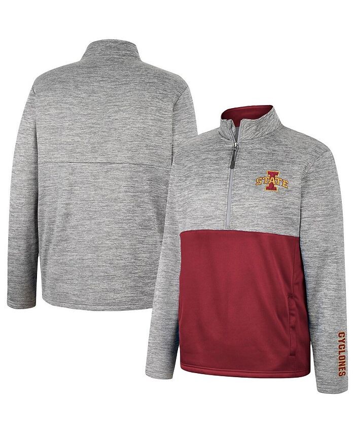 

Мужская серая куртка Iowa State Cyclones John с молнией до половины Colosseum, серый