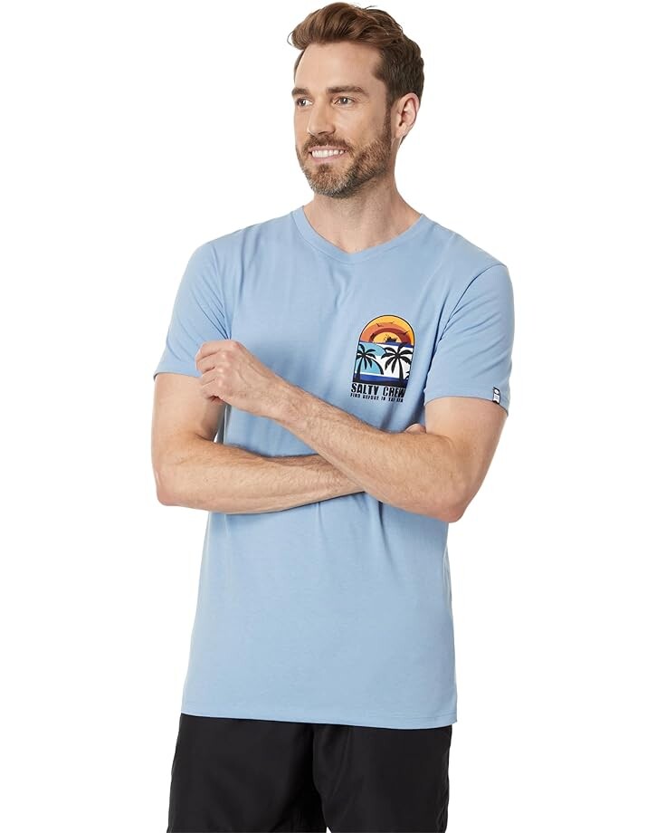 

Футболка Salty Crew Beach Day Premium Short Sleeve Tee, цвет Marine Blue