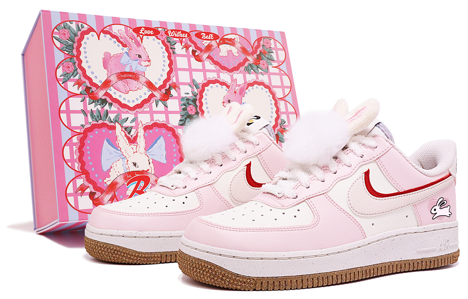 

Кроссовки Nike Air Force 1 Skateboard Shoes Women's Low-Top Pink White