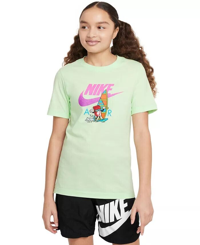 Спортивная футболка для больших детей Nike, белый