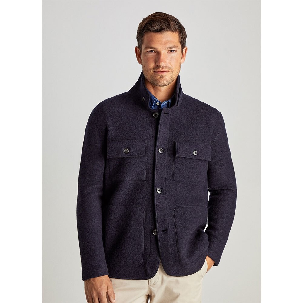 

Свитер Façonnable Felt Wool Hybrid Full Zip, синий
