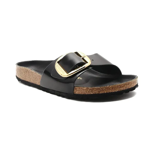 

Босоножки Madrid bb nl из блестящей кожи Birkenstock, черный