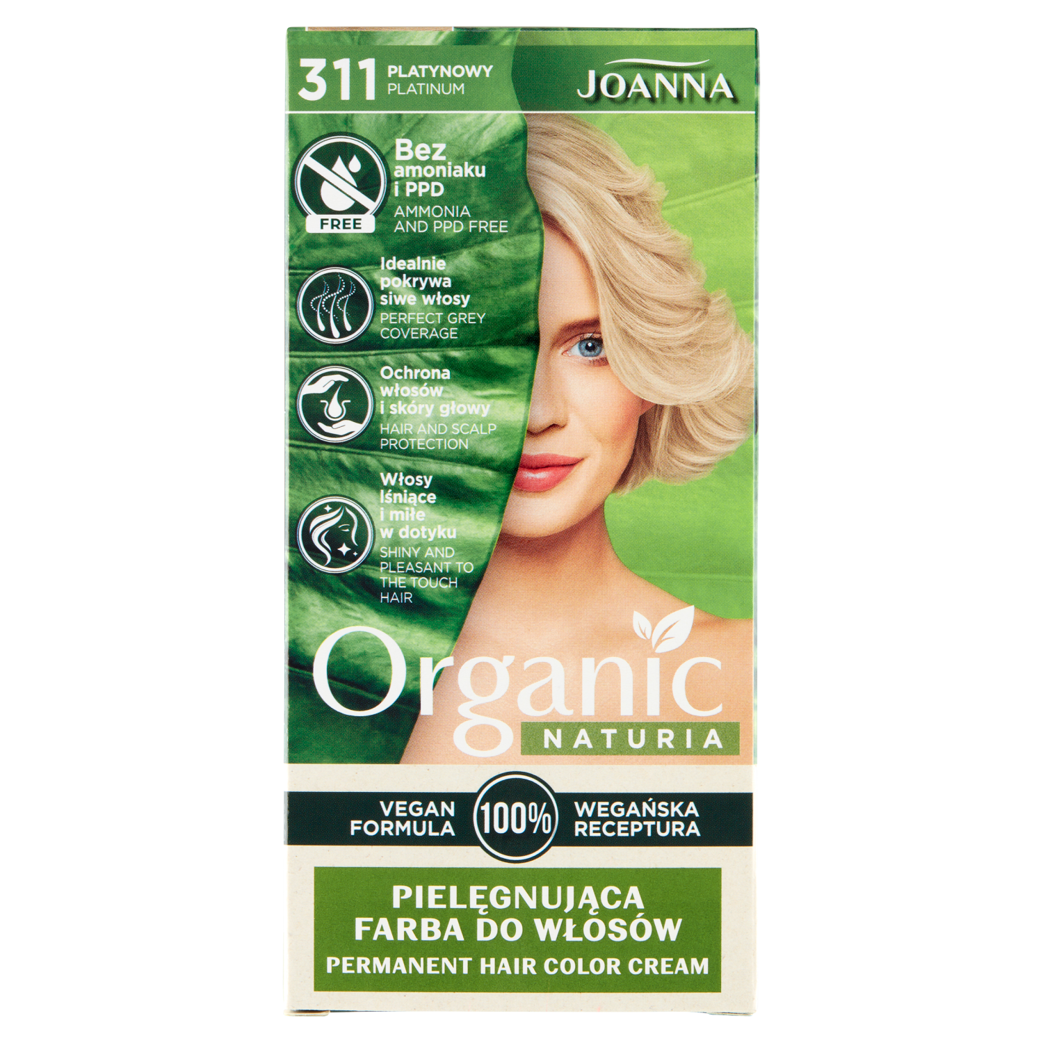 Краска для волос 311 платина Joanna Naturia Organic, 1 упаковка цена и фото