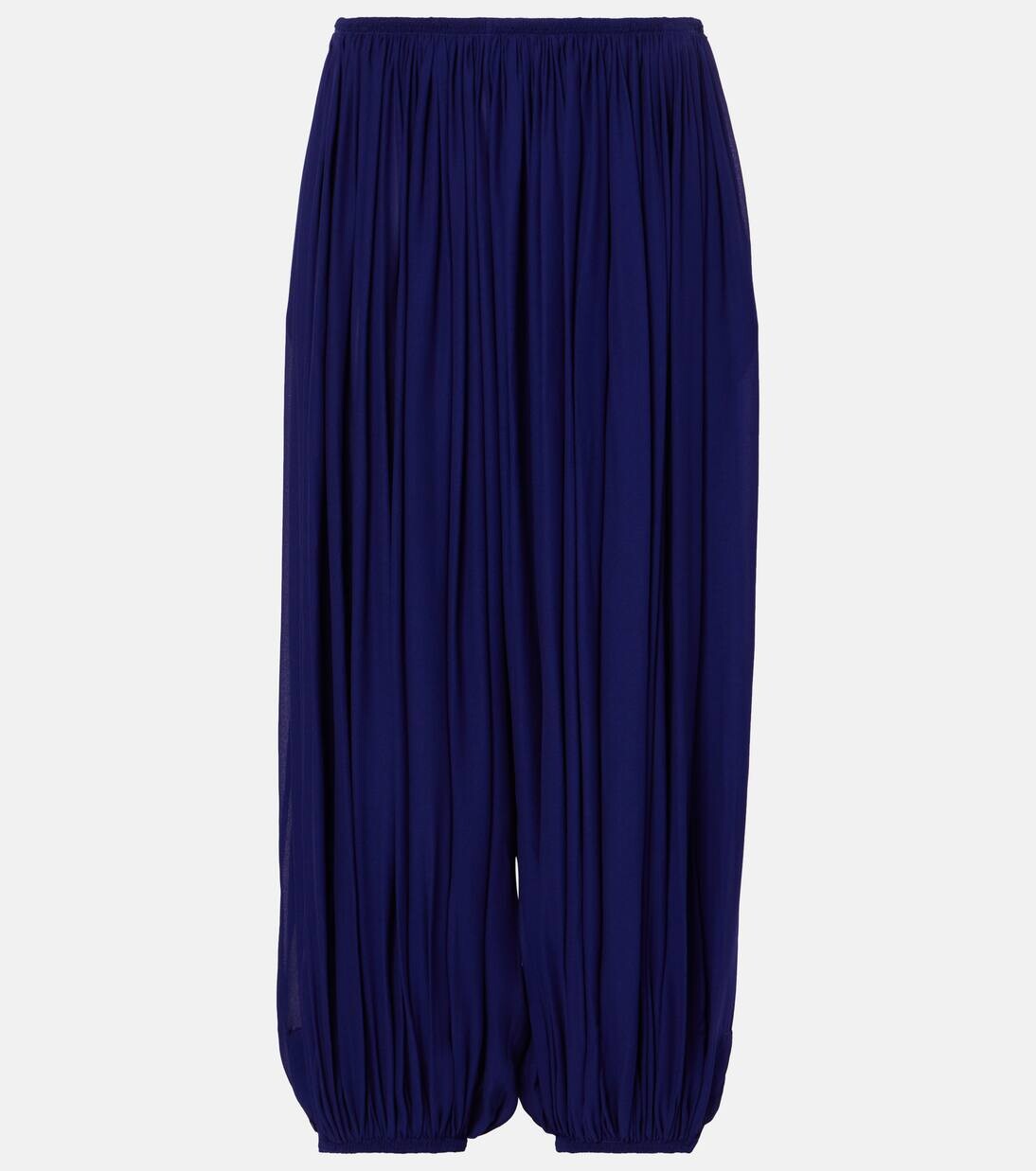 

Зауженные брюки-баллоны Alaïa, цвет violet fonce