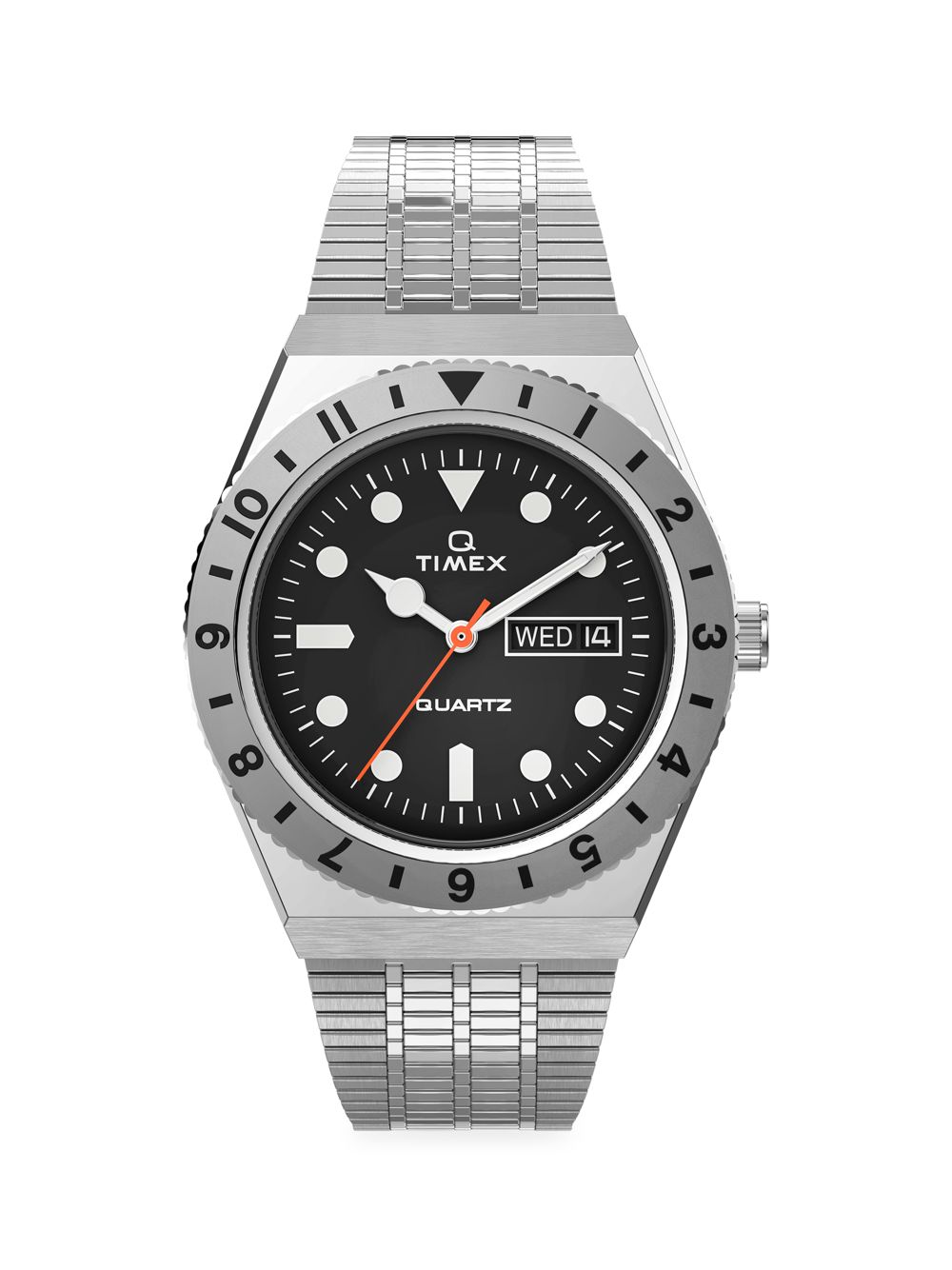 Часы Q Timex Reissue с браслетом из нержавеющей стали Timex, серебряный женские часы q серебристого цвета с браслетом из нержавеющей стали 36 мм timex