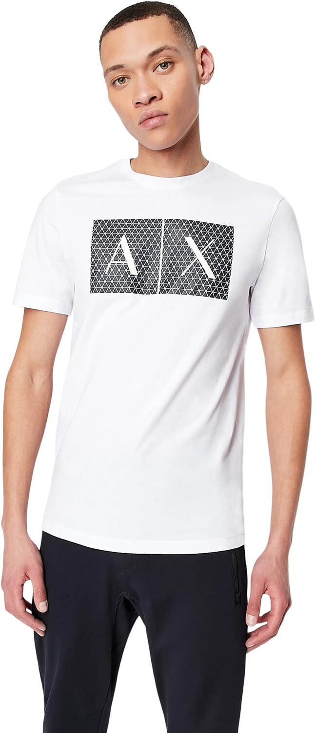

Футболка с логотипом Box Armani Exchange, белый