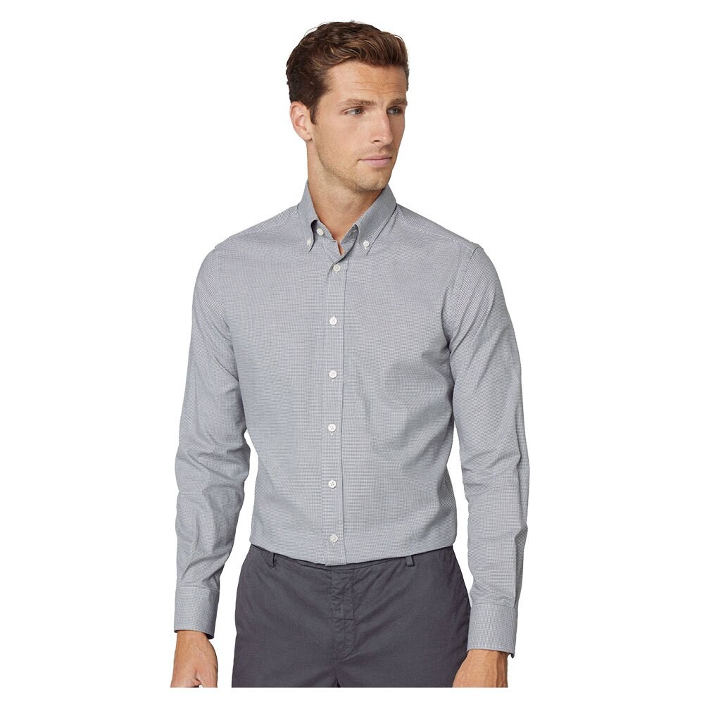 

Рубашка с длинным рукавом Hackett Houndstooth, серый