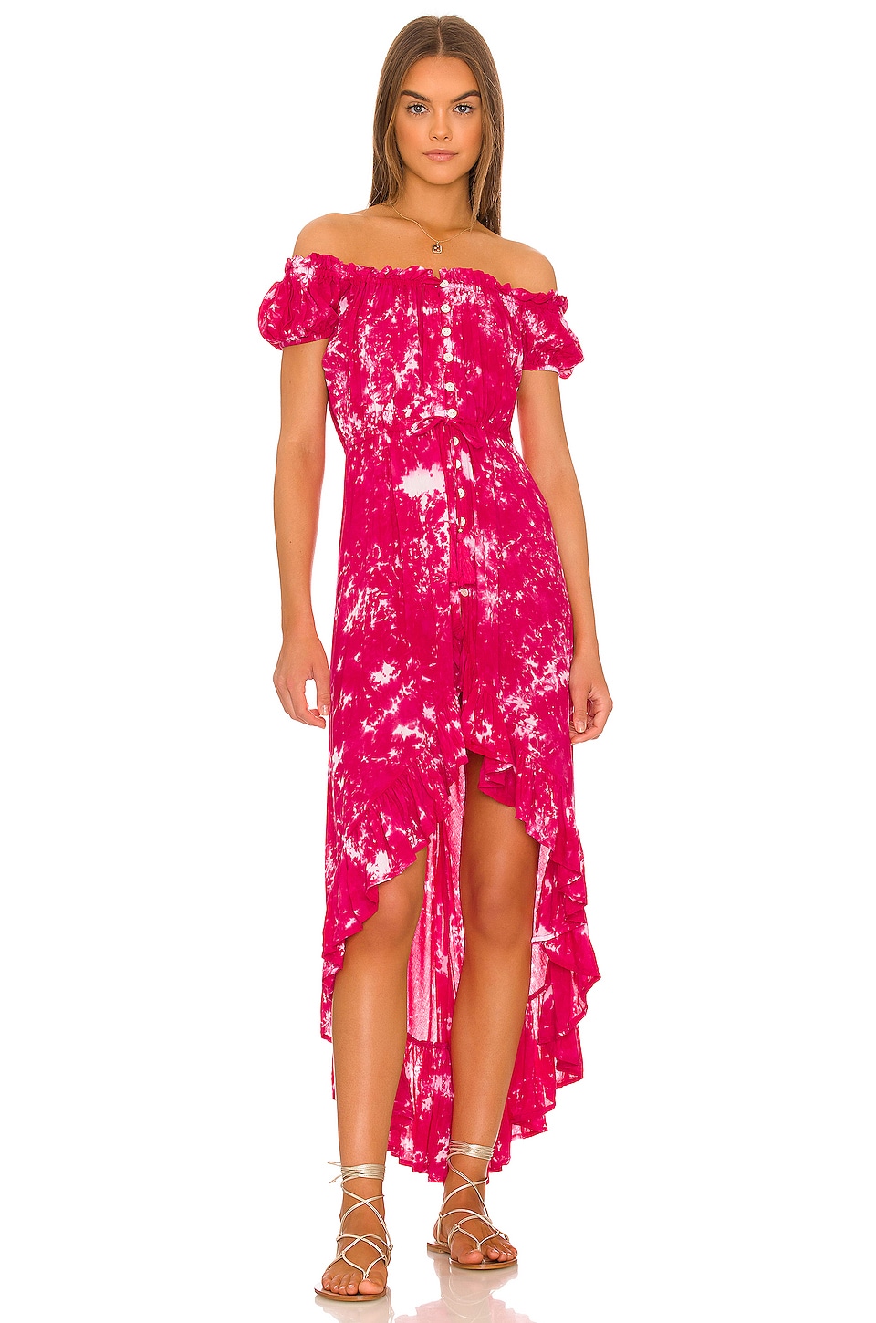 Платье макси Tiare Hawaii Riviera, цвет Fuchsia Smoke