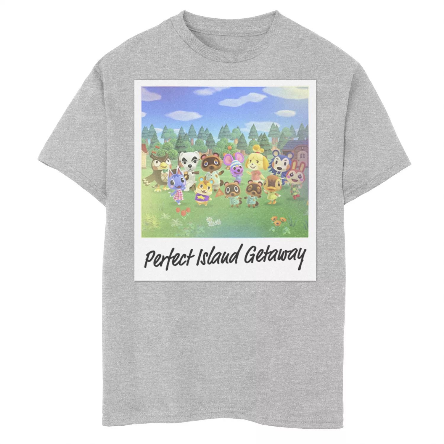 Футболка с рисунком Nintendo Animal Crossing: New Horizons Perfect Island Getaway для мальчиков 8–20 лет Licensed Character
