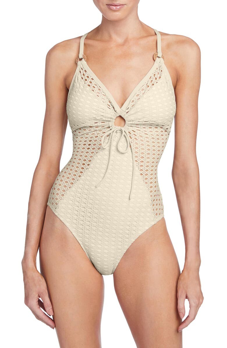 

Цельный купальник Marlow Mesh ROBIN PICCONE, Коричневый