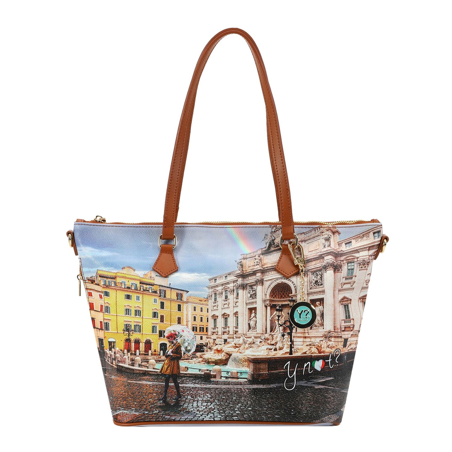 

Сумка шоппер Y Not Yesbag Tasche 41см, цвет rainbow rome