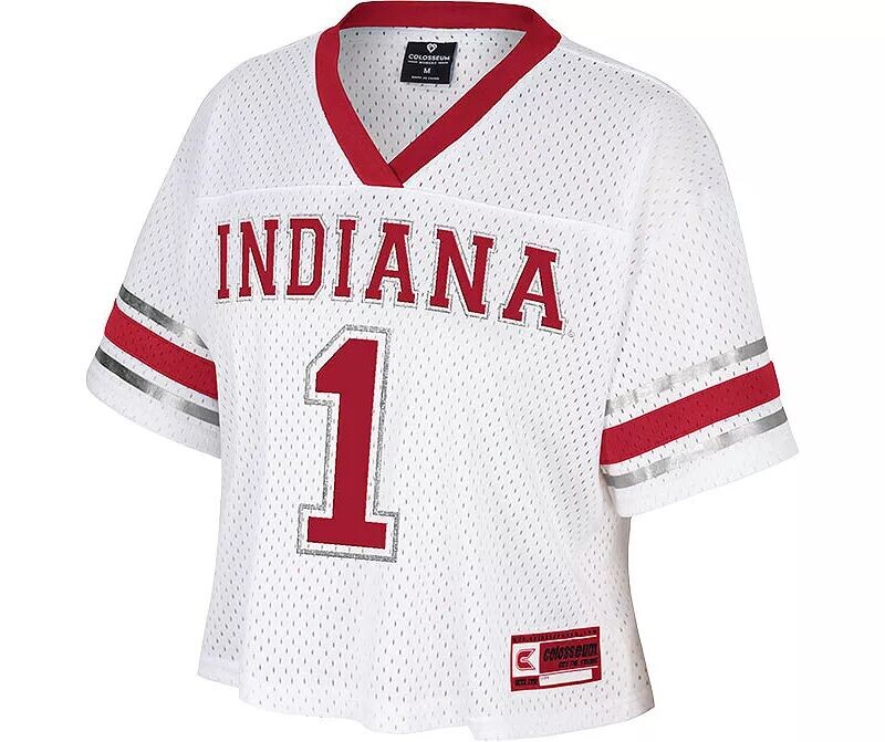 

Colosseum Женские белые укороченные джерси Indiana Hoosiers