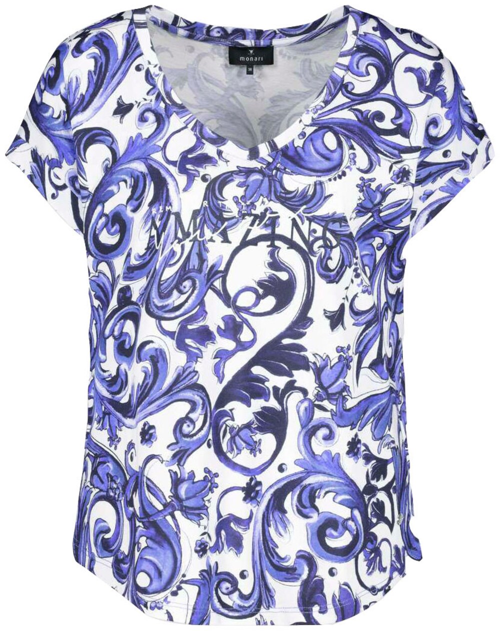 цена Рубашка Monari, морской синий/натуральный белый