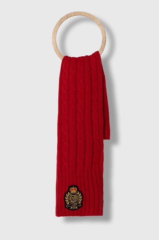 

Шарф из смесовой шерсти Lauren Ralph Lauren, красный