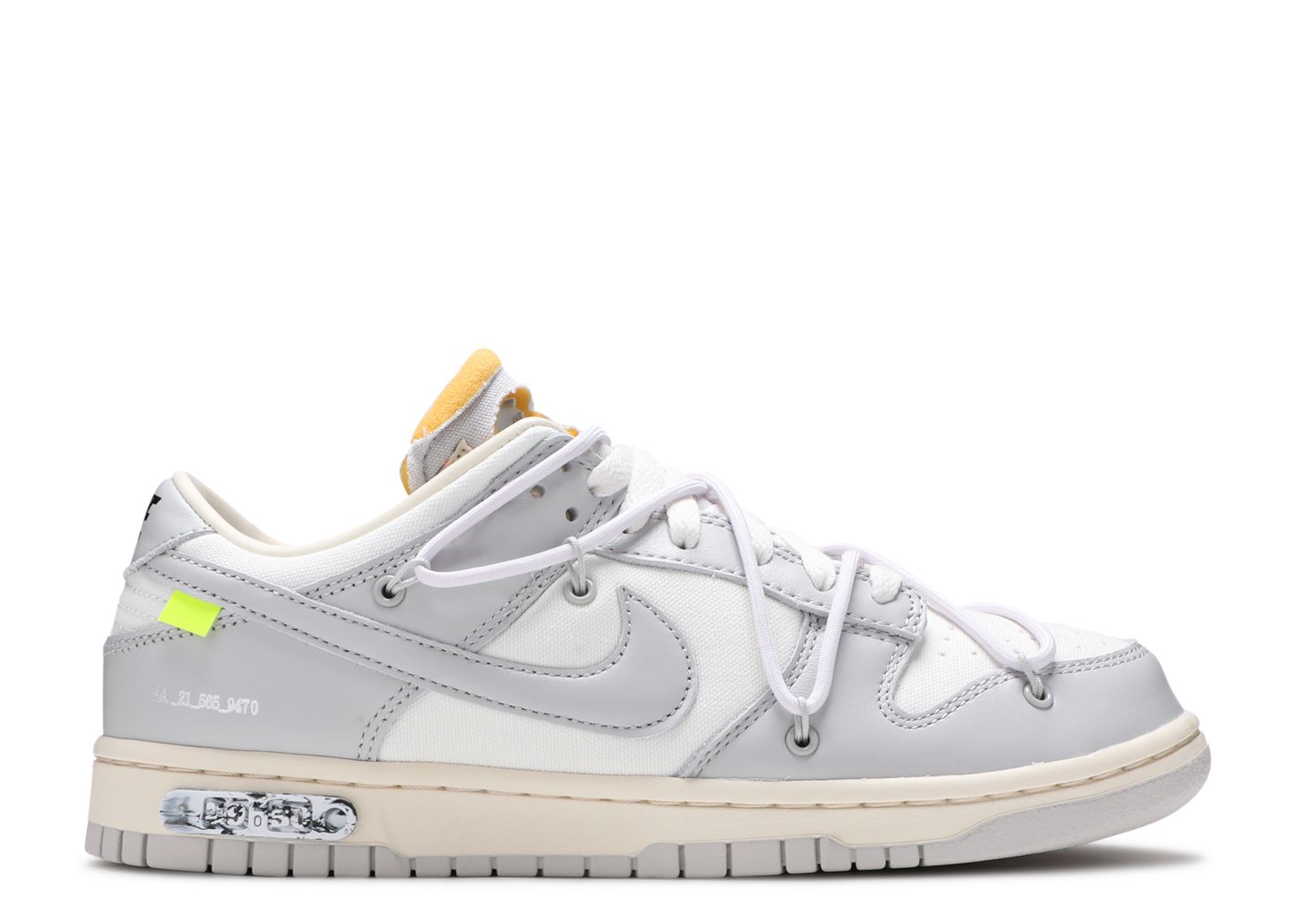 Кроссовки Nike Off-White X Dunk Low 'Lot 49 Of 50', белый