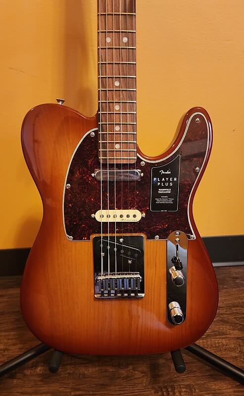 fender player telecaster pau ferro fingerboard 3 color sunburst электрогитара fender player telecaster pau ferro fingerboard 3 color sunburst electric guitar Электрогитара Fender Player Plus Nashville Telecaster Solidbody Electric Guitar - Sienna Sunburst with Pau Ferro Fingerboard