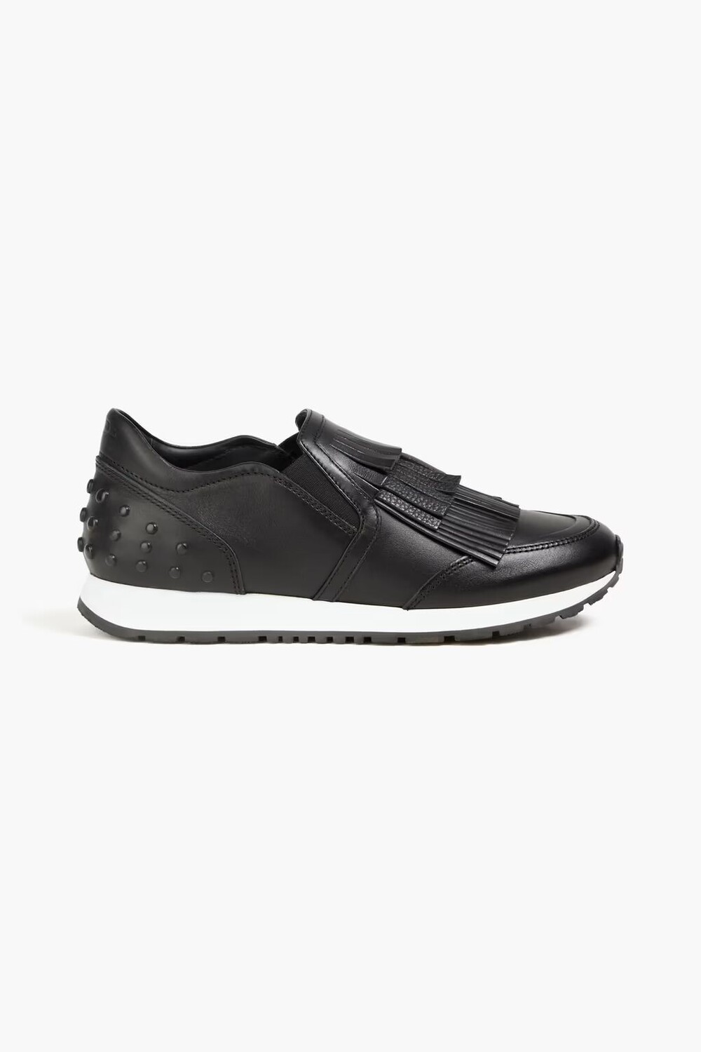 

Кожаные кроссовки с бахромой Tod'S, черный