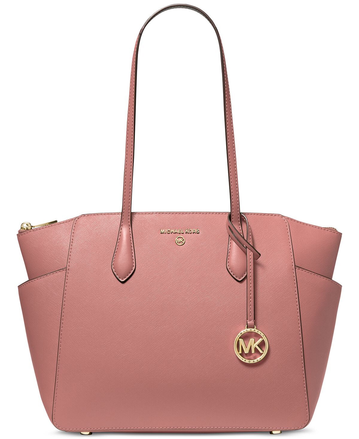 

Кожаная сумка-тоут среднего размера с молнией сверху Marilyn Michael Kors